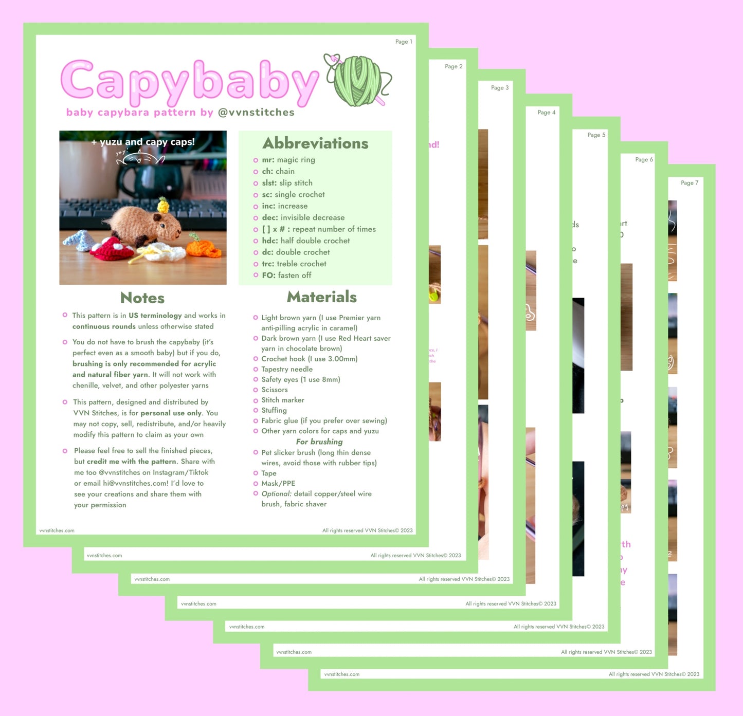Capybara crochet pattern realistic amigurumi tutorial capybaby baby capybara digital pattern how to make crochet capybara plush toy