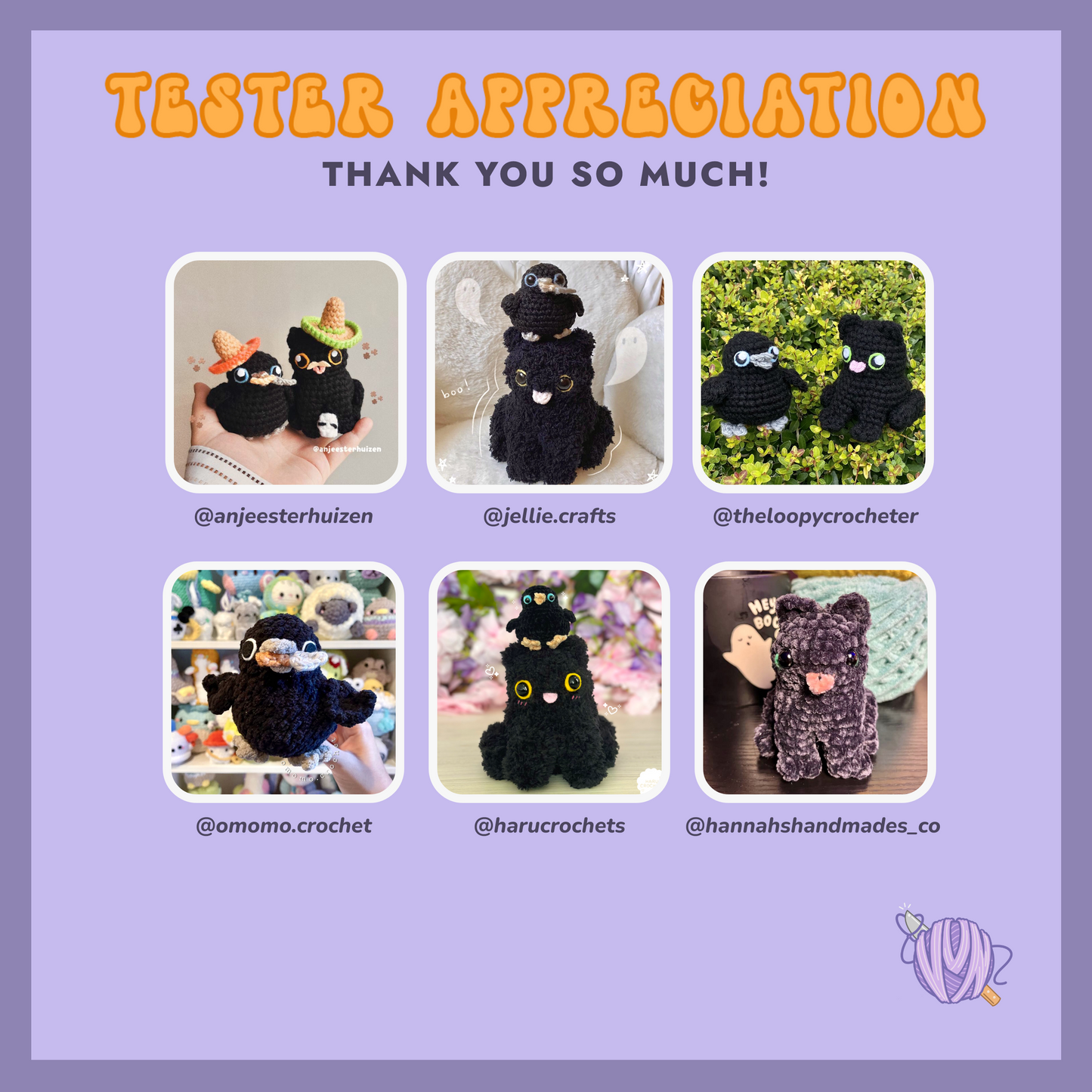 Voidies: Crow and Black Cat Crochet Pattern Bundle