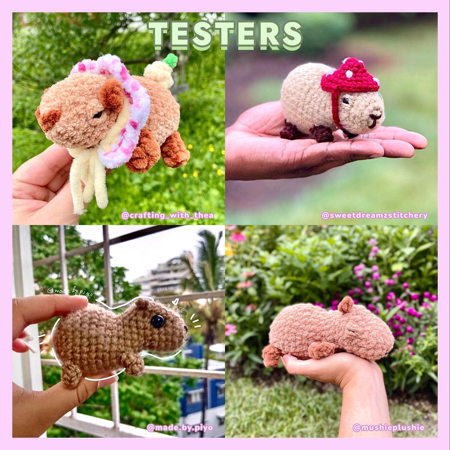 Capybara crochet pattern realistic amigurumi tutorial capybaby baby capybara digital pattern how to make crochet capybara plush toy