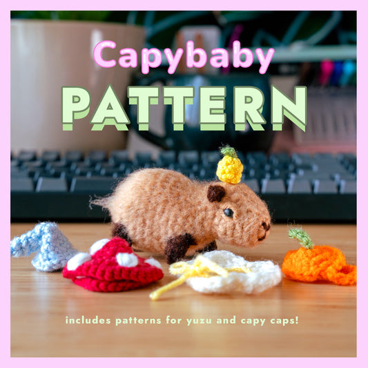 Capybara crochet pattern realistic amigurumi tutorial capybaby baby capybara digital pattern how to make crochet capybara plush toy