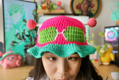 the disastrous life of saiki k crochet bucket hat anime fashion cosplay saiki kusuo handmade gifts